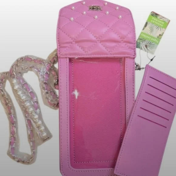 NWT Badgley Mischka Lavender Quilted Crossbody Mini Bag - Picture 7 of 9